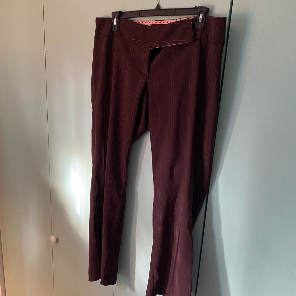 Torrid Brown Pin Striped Pants